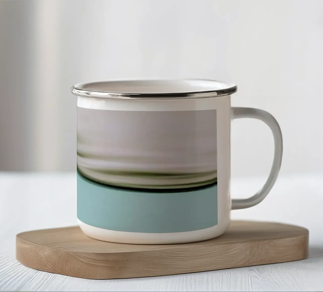 Water Motion tazza in smalto da Monika Strigel