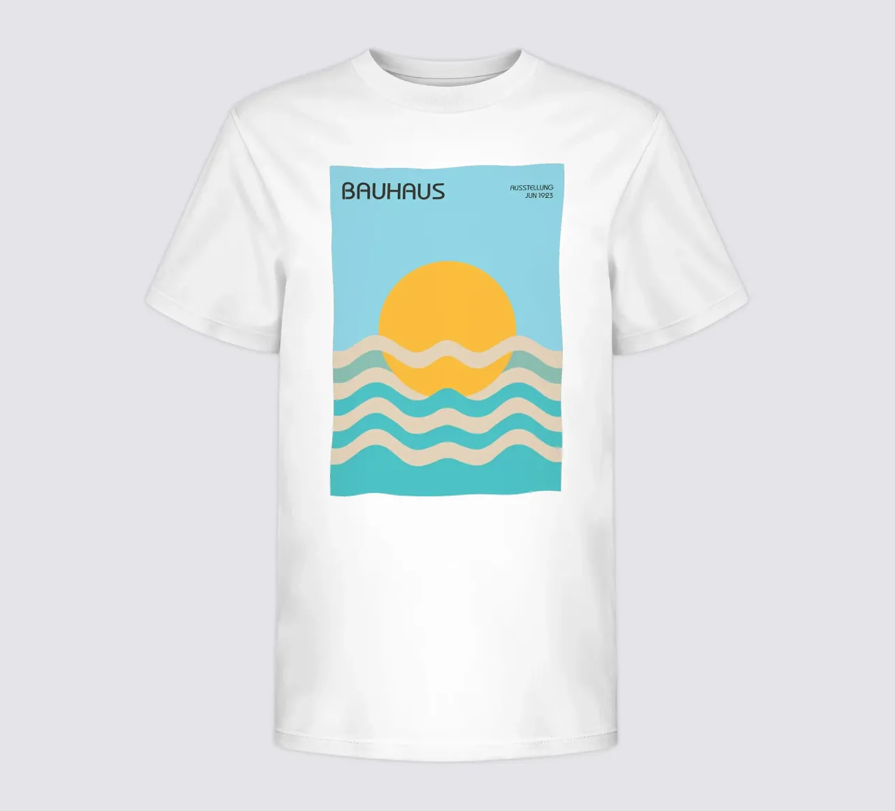 Bauhaus Sole e onde t-shirt bambini da James M Coyle