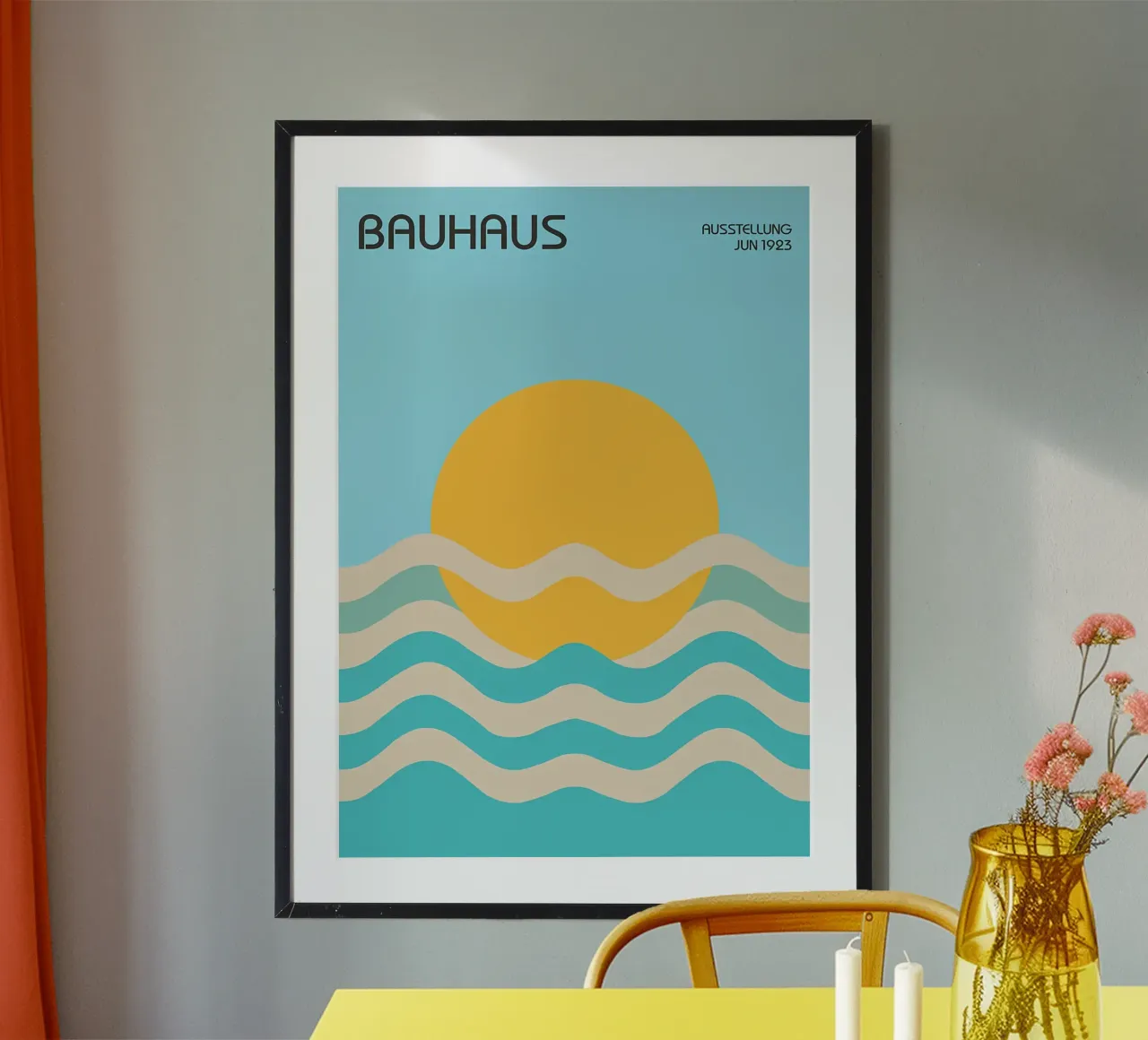 Bauhaus Sole e onde poster da James M Coyle