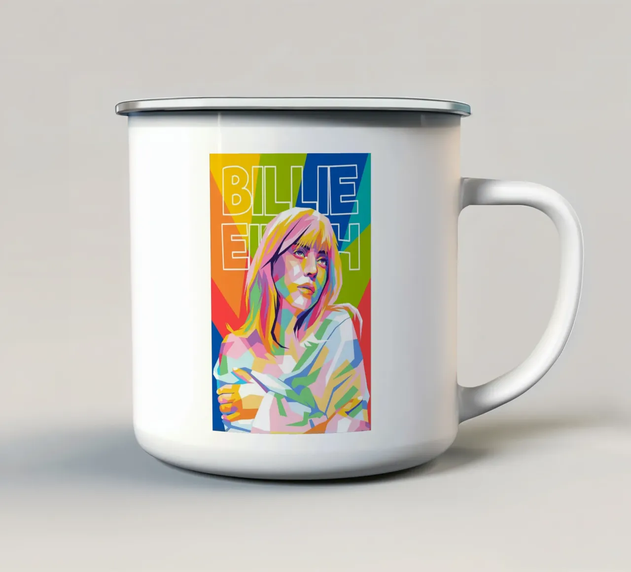 billie eilish tazza in smalto da WPAP MALANG
