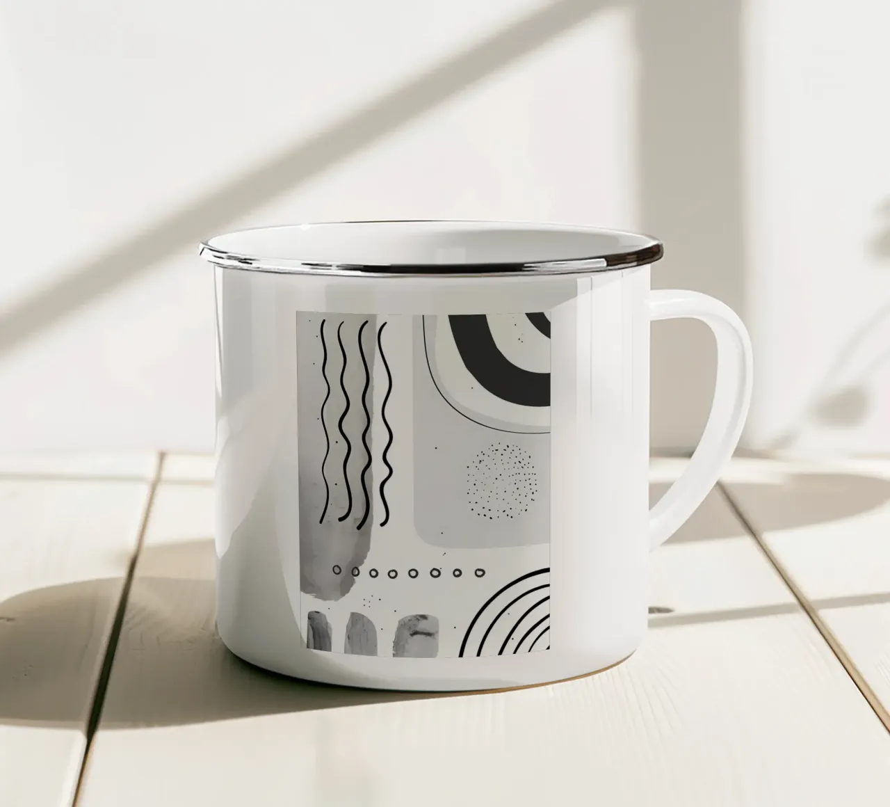 Acquerello astratto 019 tazza in smalto da Rebecca Clark Wyrick