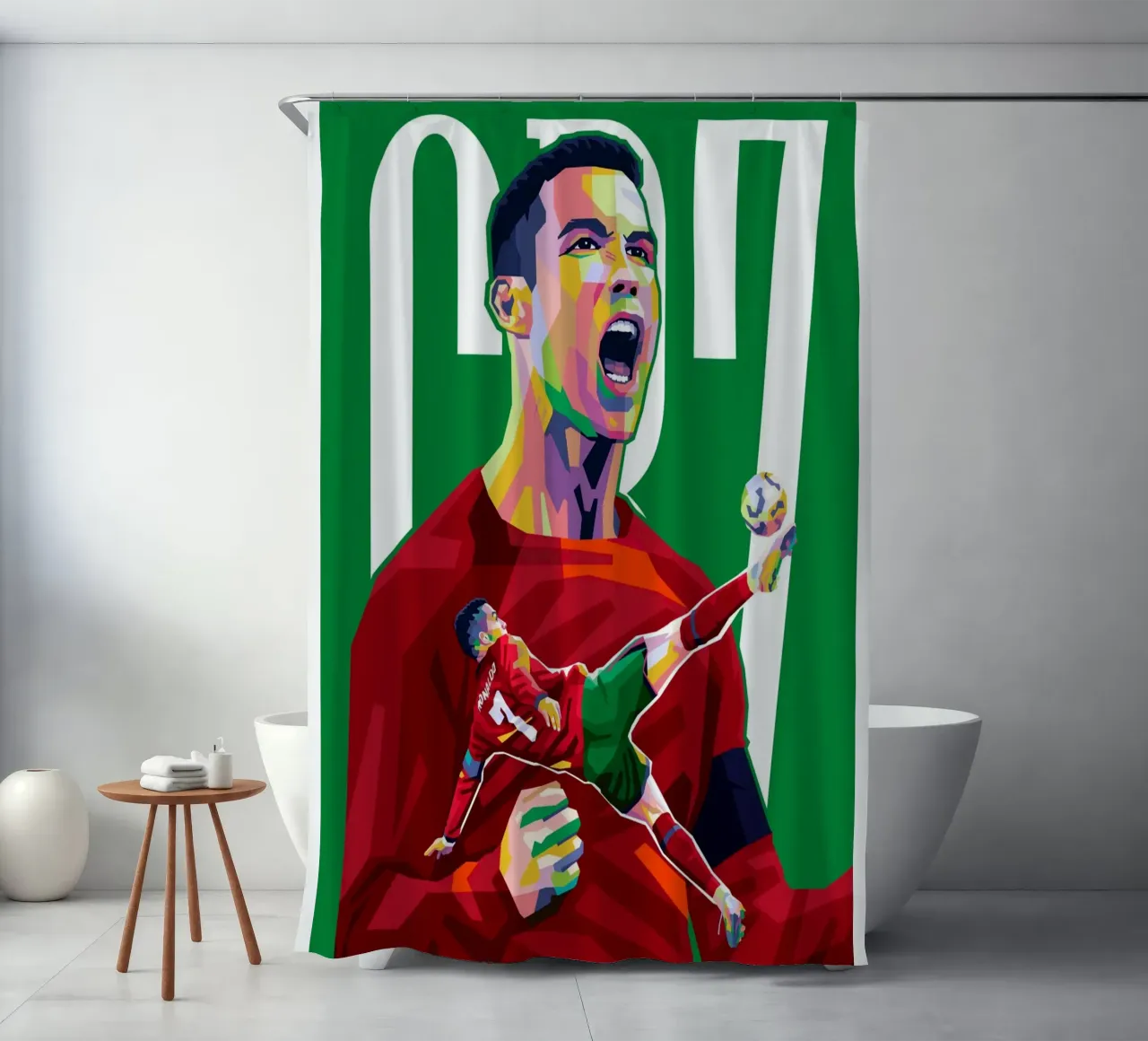 C RONALDO shower curtain by WPAP MALANG