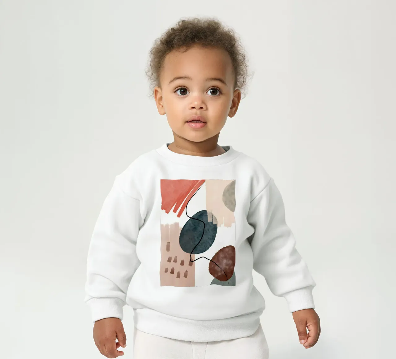 minimalist abstract baby sweatshirt by Rebecca Clark Wyrick