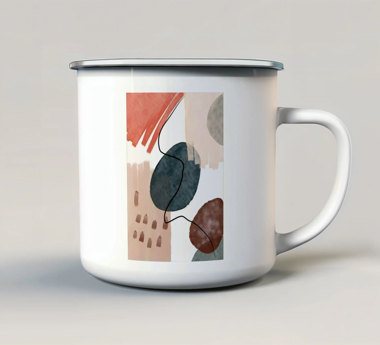 astratto minimalista tazza in smalto da Rebecca Clark Wyrick