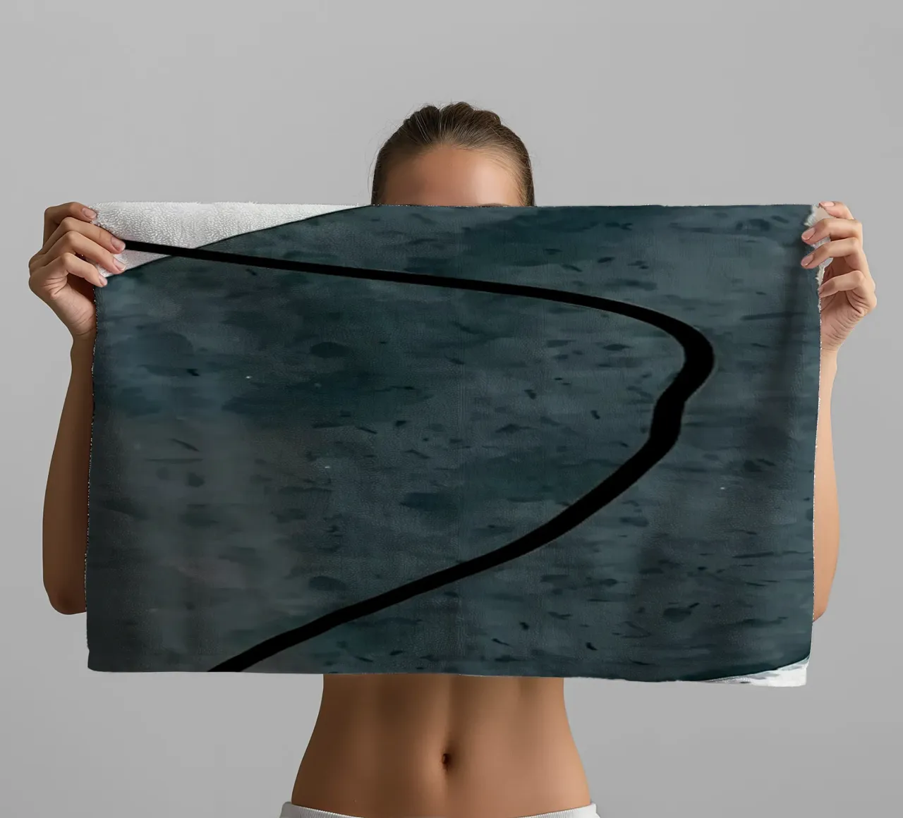 minimalist abstract towel by Rebecca Clark Wyrick
