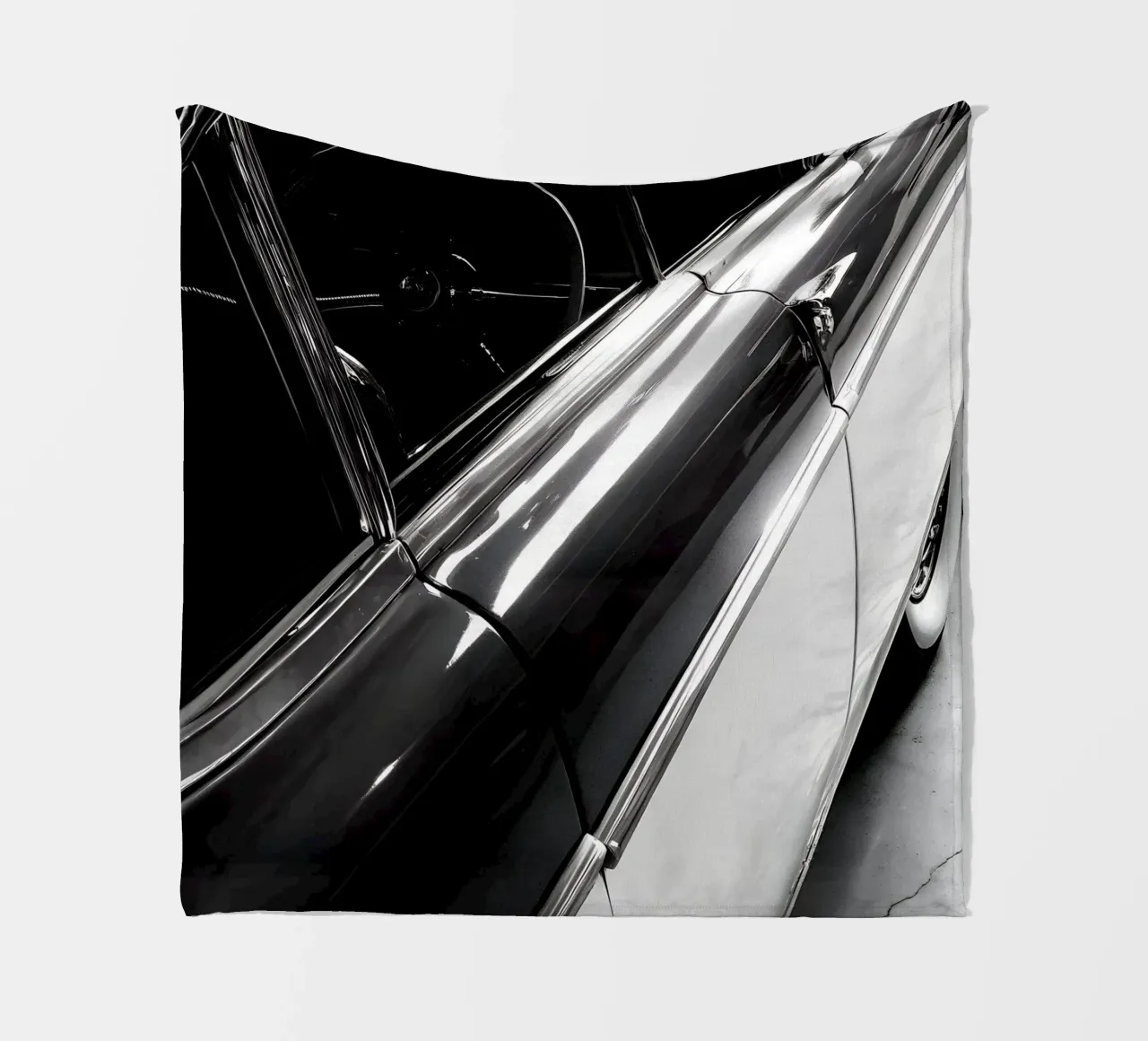 Monochrome Oldtimer Fleecedecke von CAR EDITION