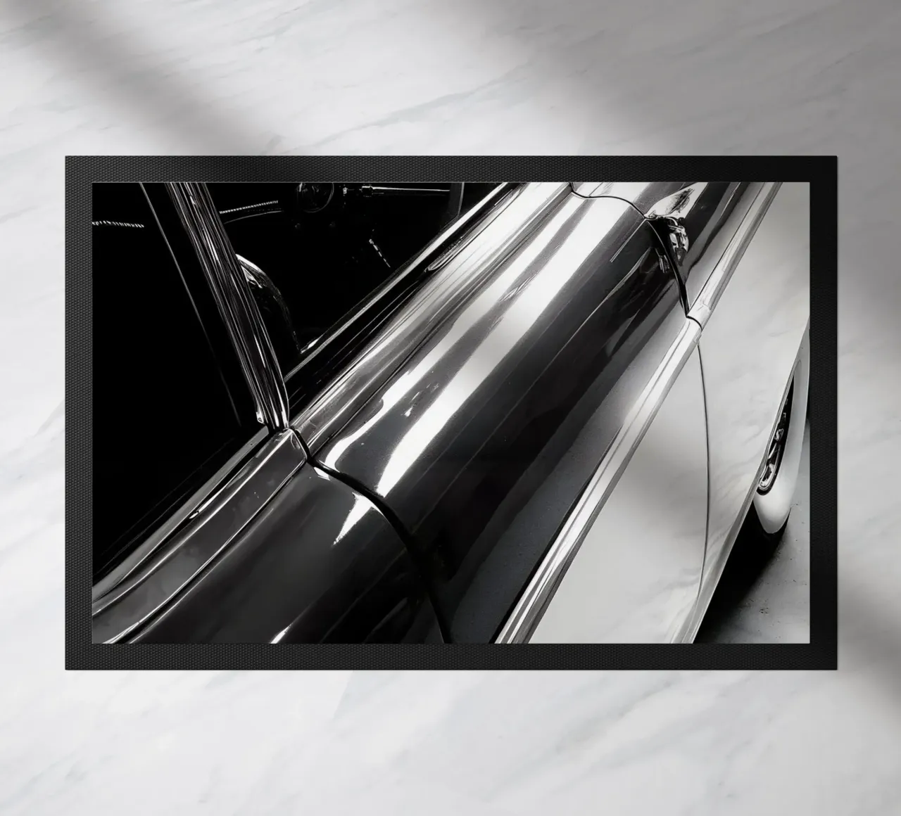 Monochrome Oldtimer Fußmatte von CAR EDITION