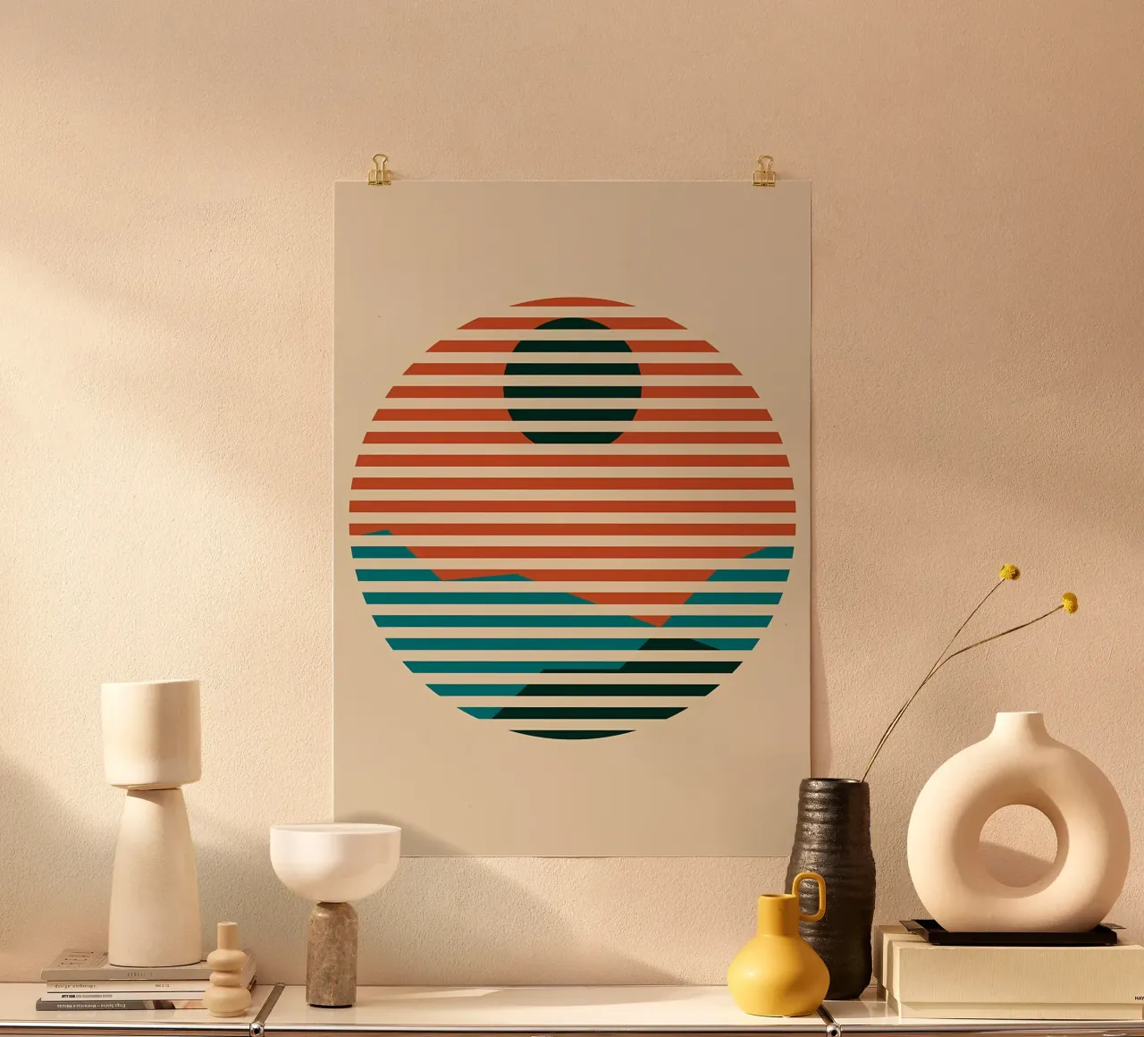 Abstrait moderne minimaliste poster de James M Coyle