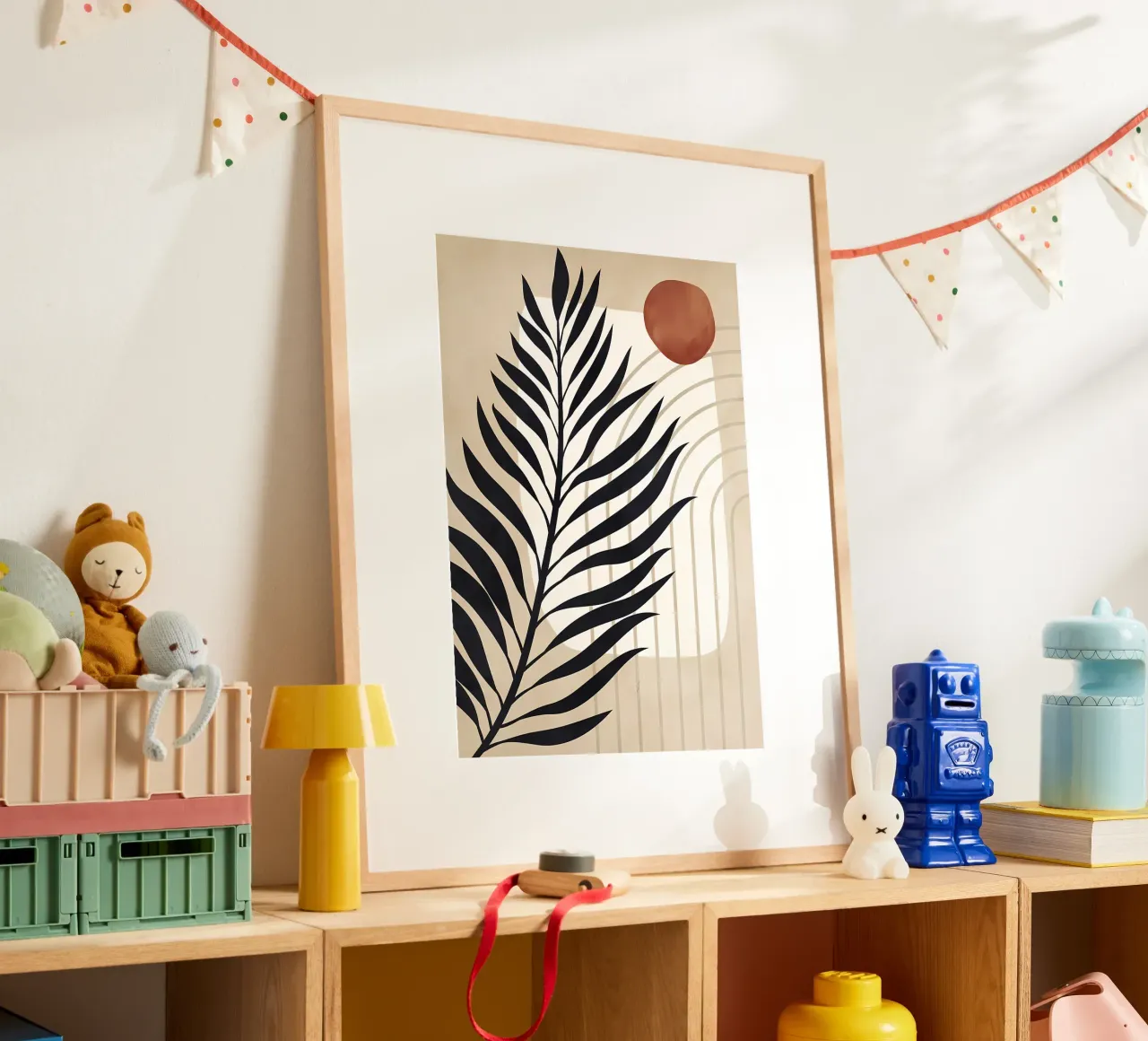BOTANICA TROPICALE 53C poster con telaio in legno da Rebecca Clark Wyrick
