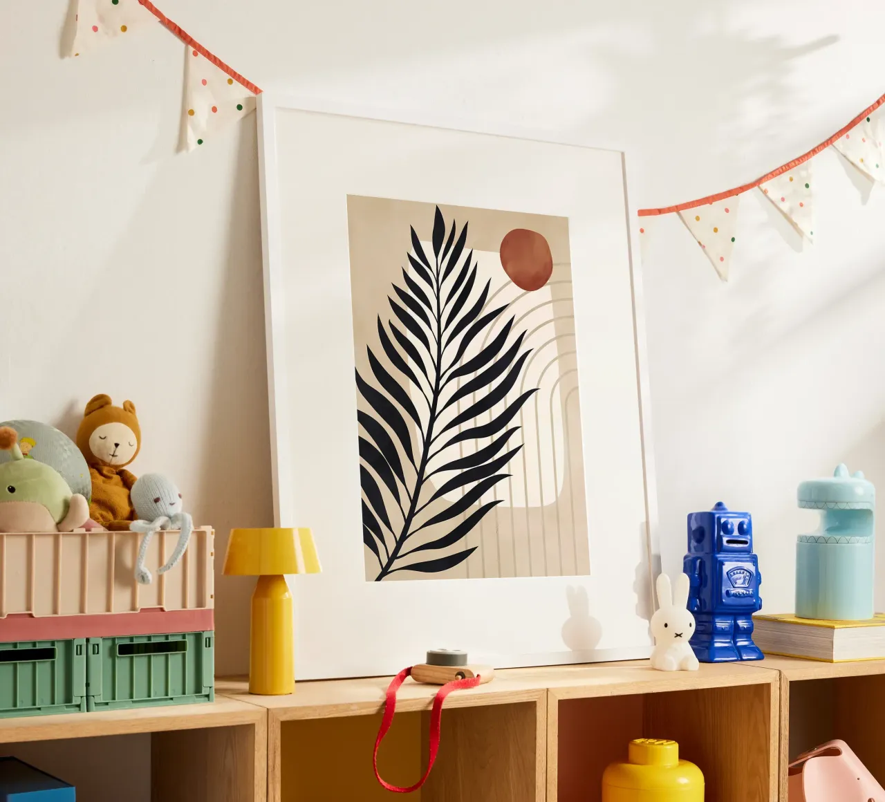 BOTANICA TROPICALE 53C poster con telaio in legno da Rebecca Clark Wyrick