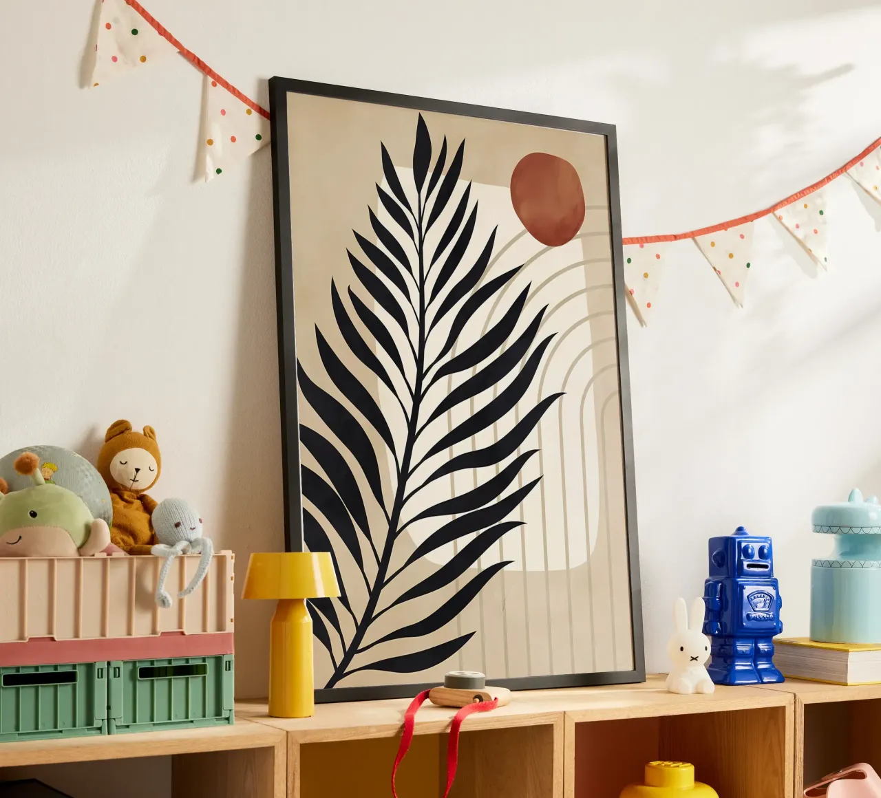 BOTANICA TROPICALE 53C poster con telaio in legno da Rebecca Clark Wyrick
