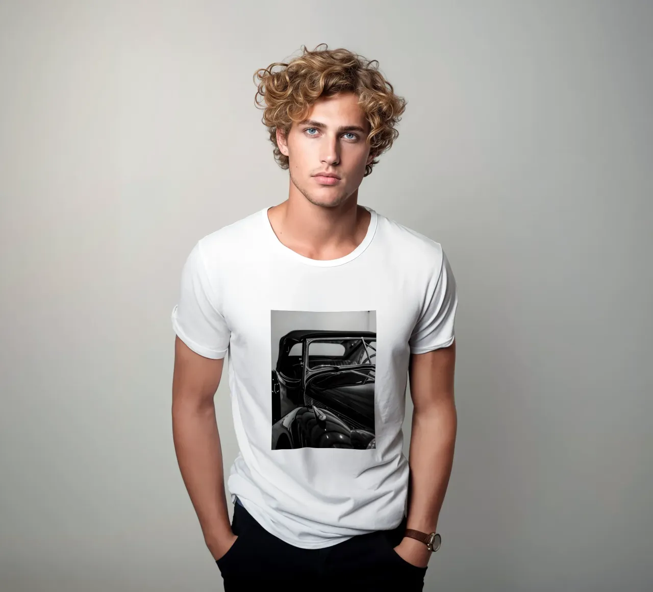 Auto d'epoca monocromatica t-shirt da CAR EDITION