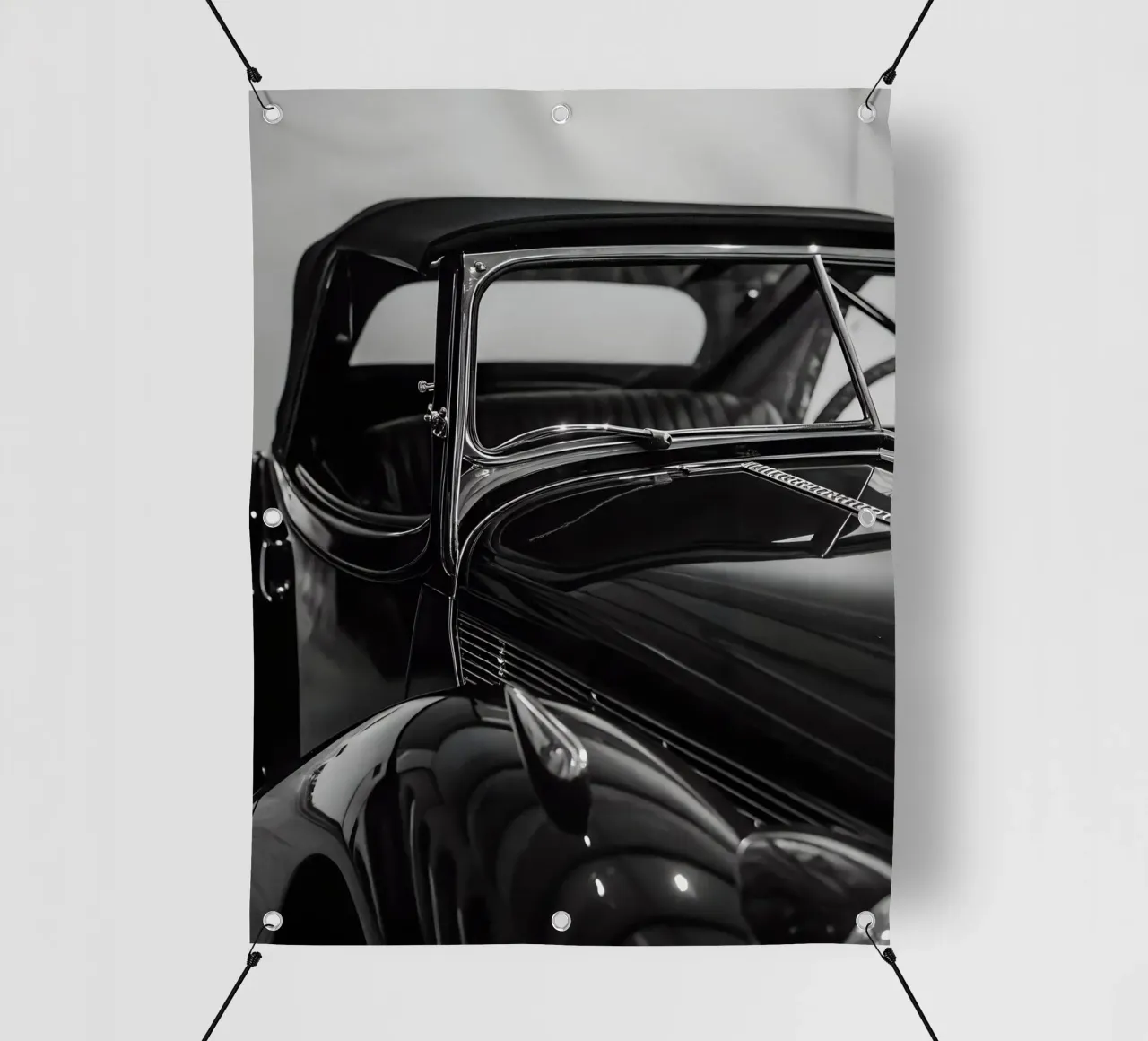 Auto d'epoca monocromatica telo in pvc da CAR EDITION