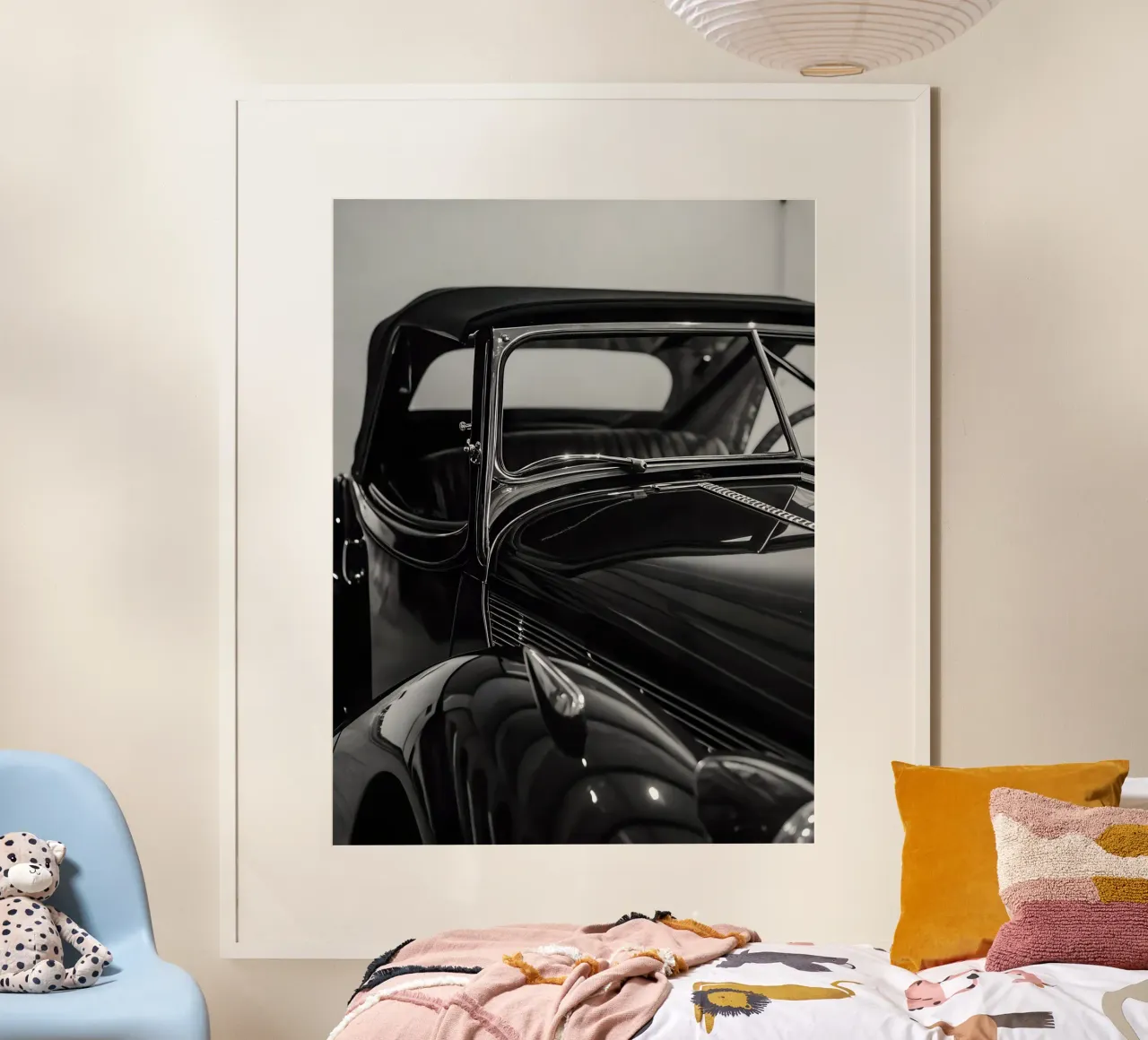 Monochromer Oldtimer Poster von CAR EDITION