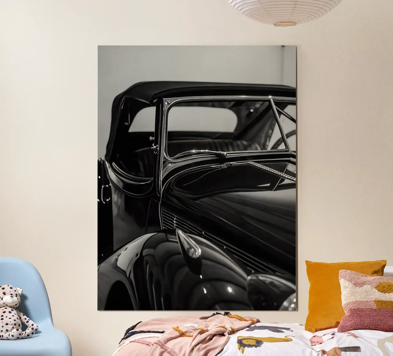 Monochromer Oldtimer Poster von CAR EDITION