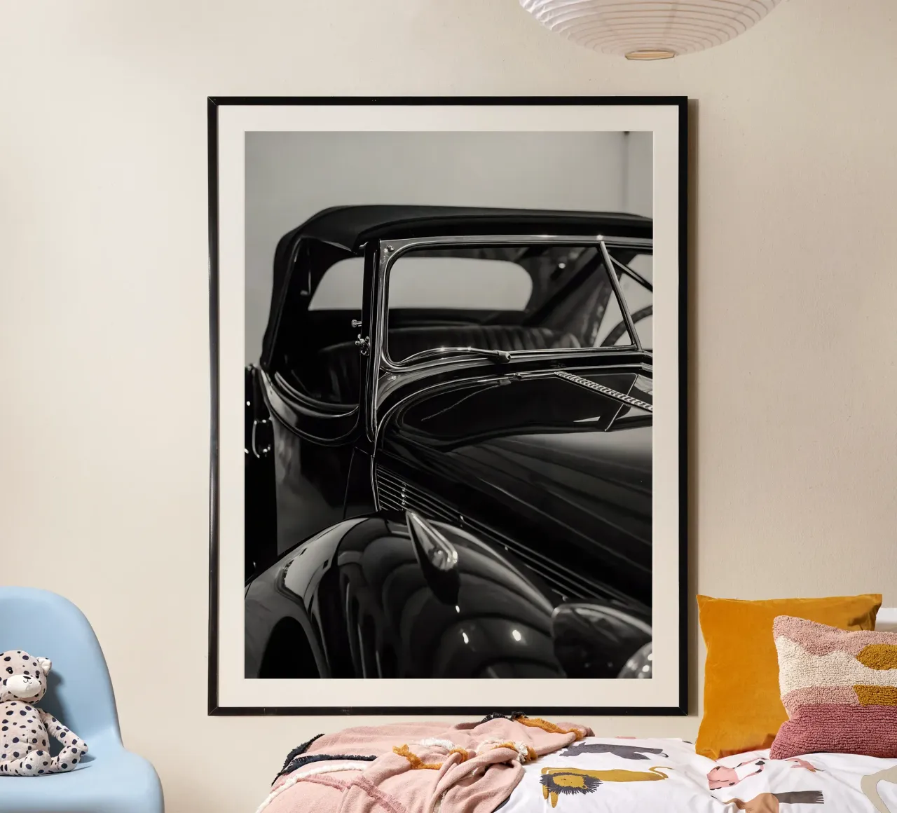 Monochromer Oldtimer Poster von CAR EDITION