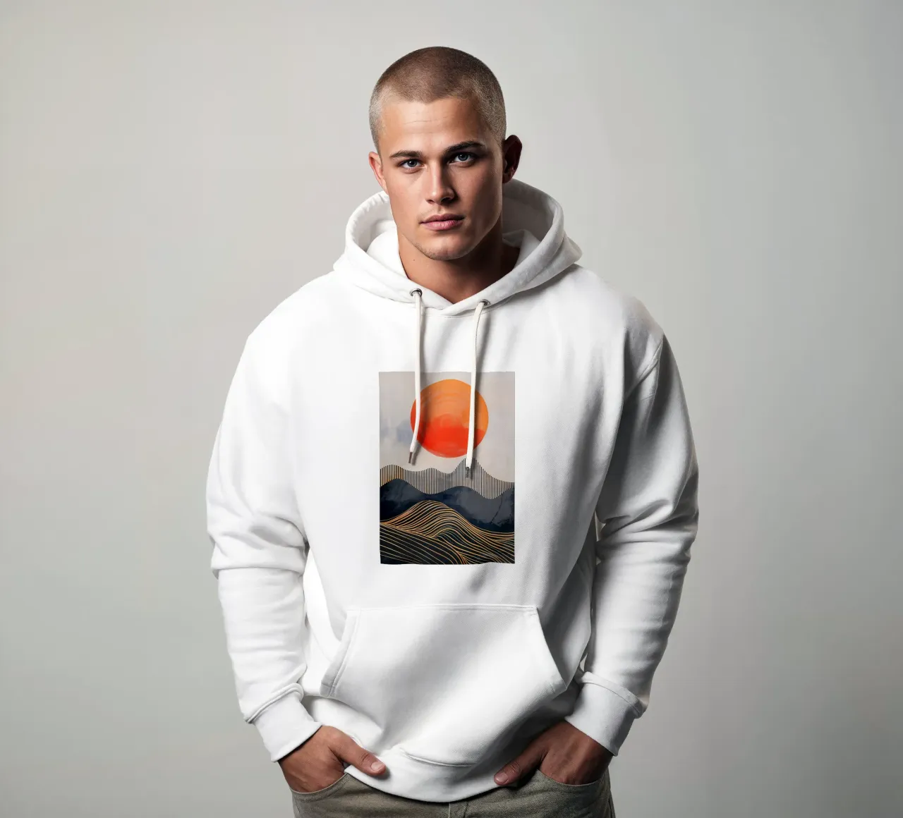 Tangerine Tide hoodie by James M Coyle