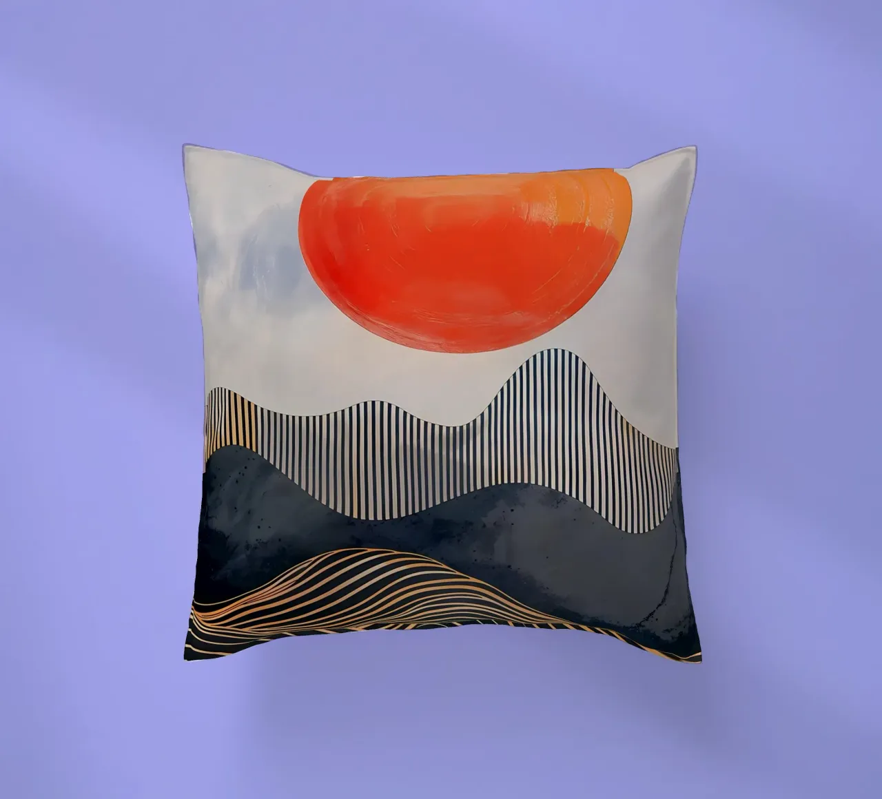 Tangerine Tide Kissen von James M Coyle