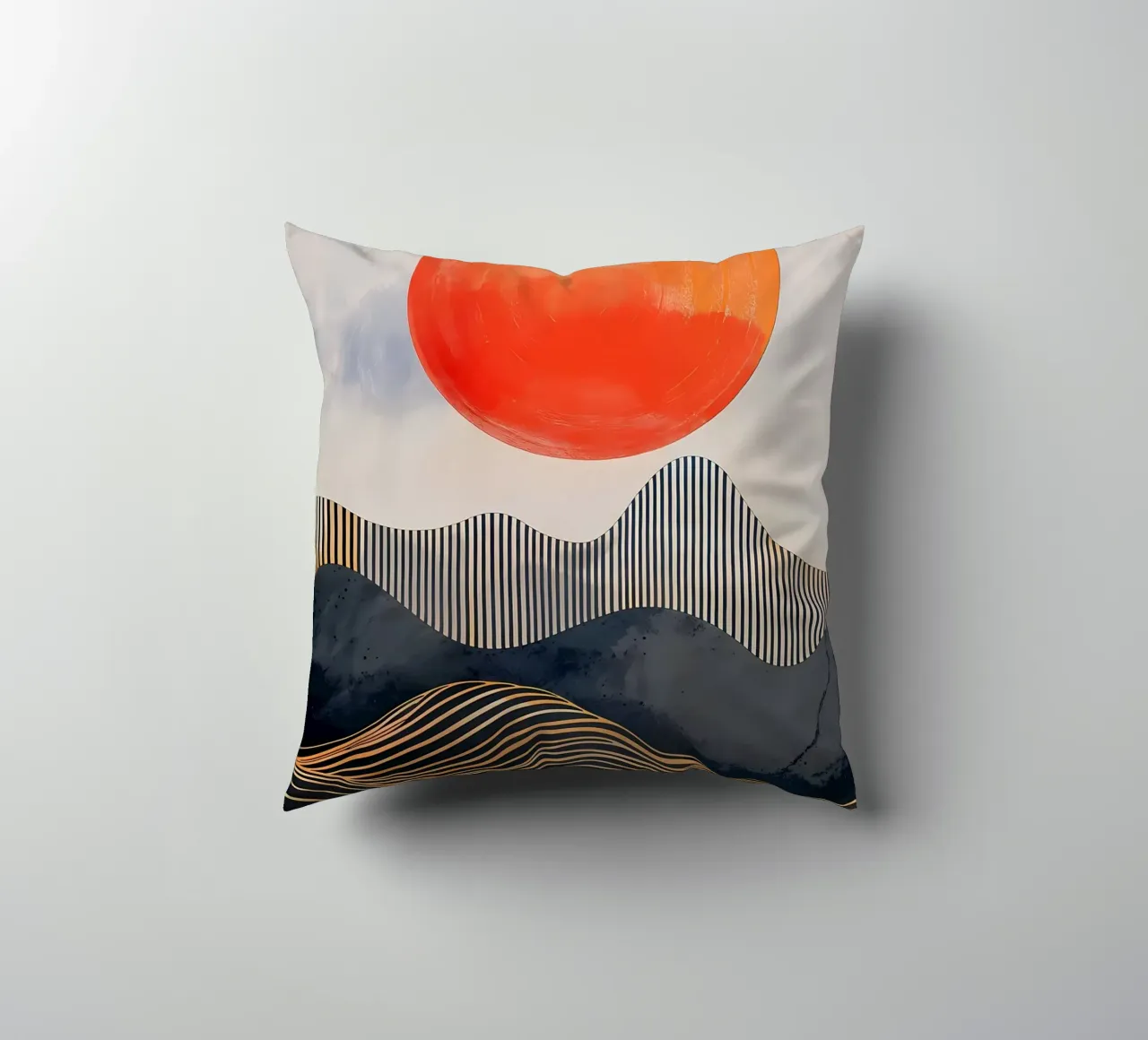 Tangerine Tide Kissen von James M Coyle