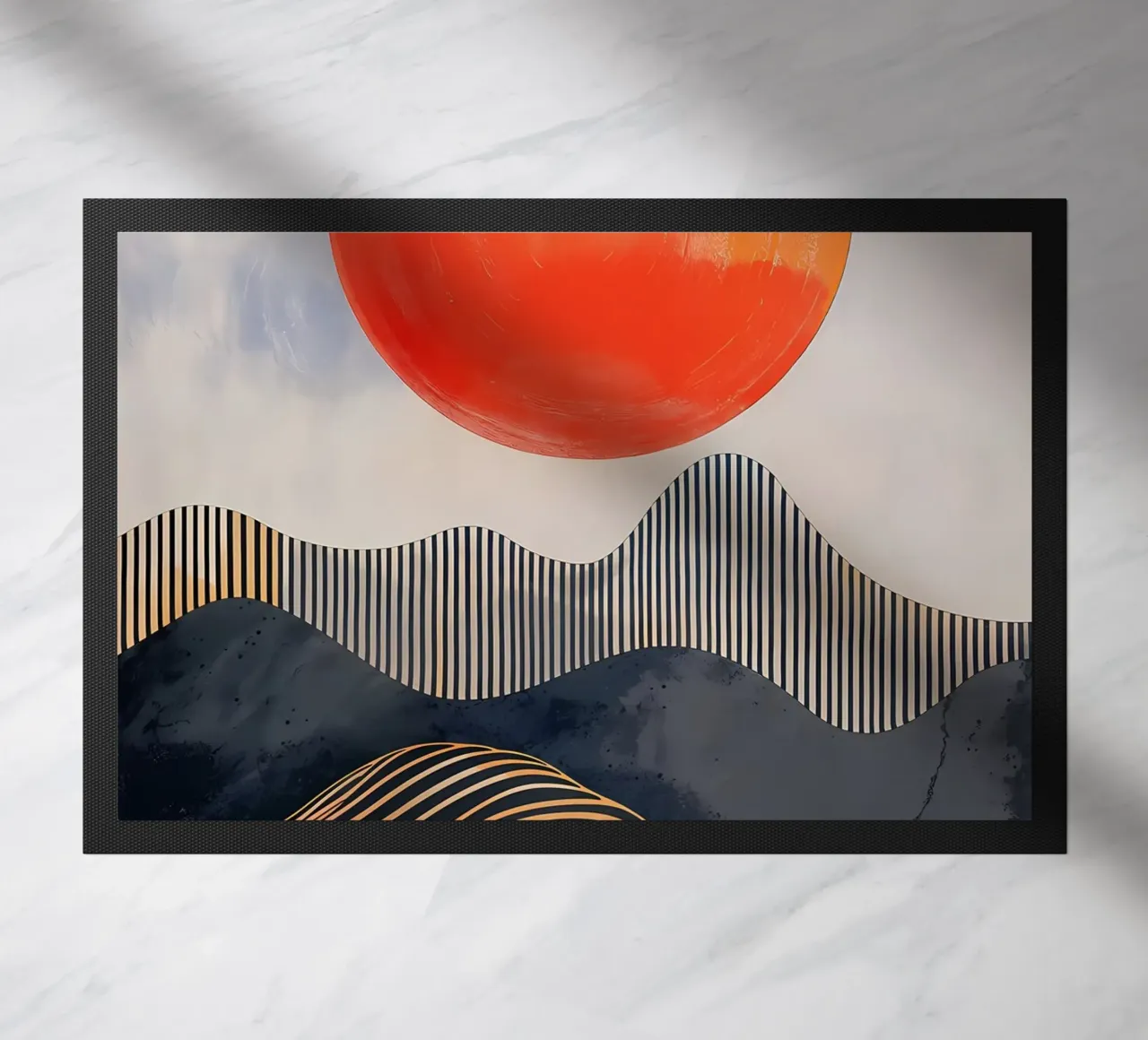 Tangerine Tide doormat by James M Coyle