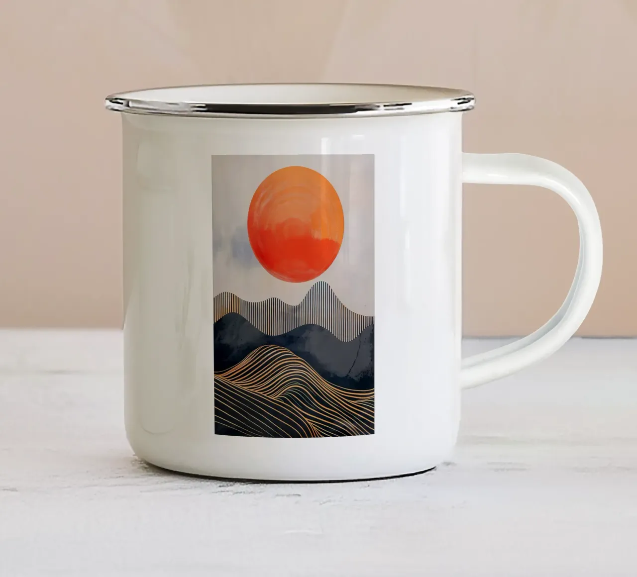 Marea di mandarino tazza in smalto da James M Coyle