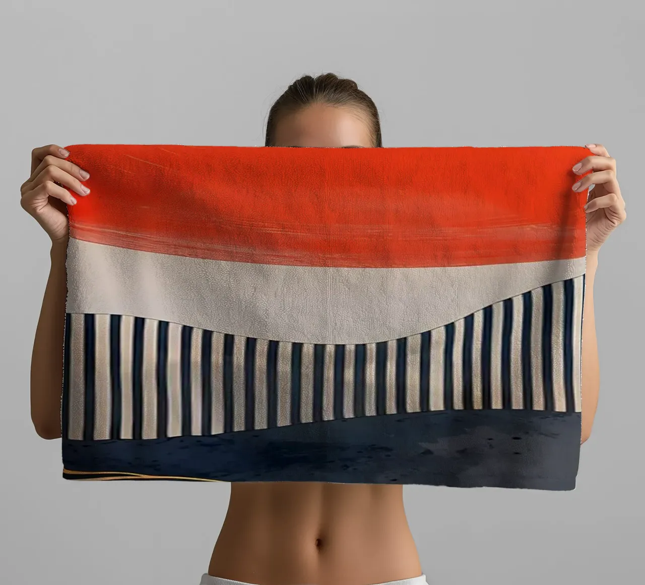 Tangerine Tide towel by James M Coyle