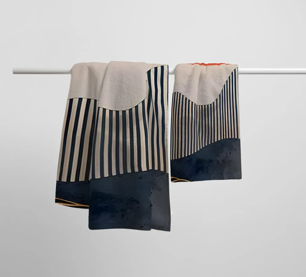 Tangerine Tide towel by James M Coyle
