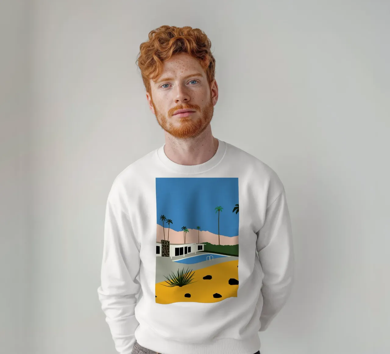 Palm Springs Bungalow Sweatshirt von Rosi Feist