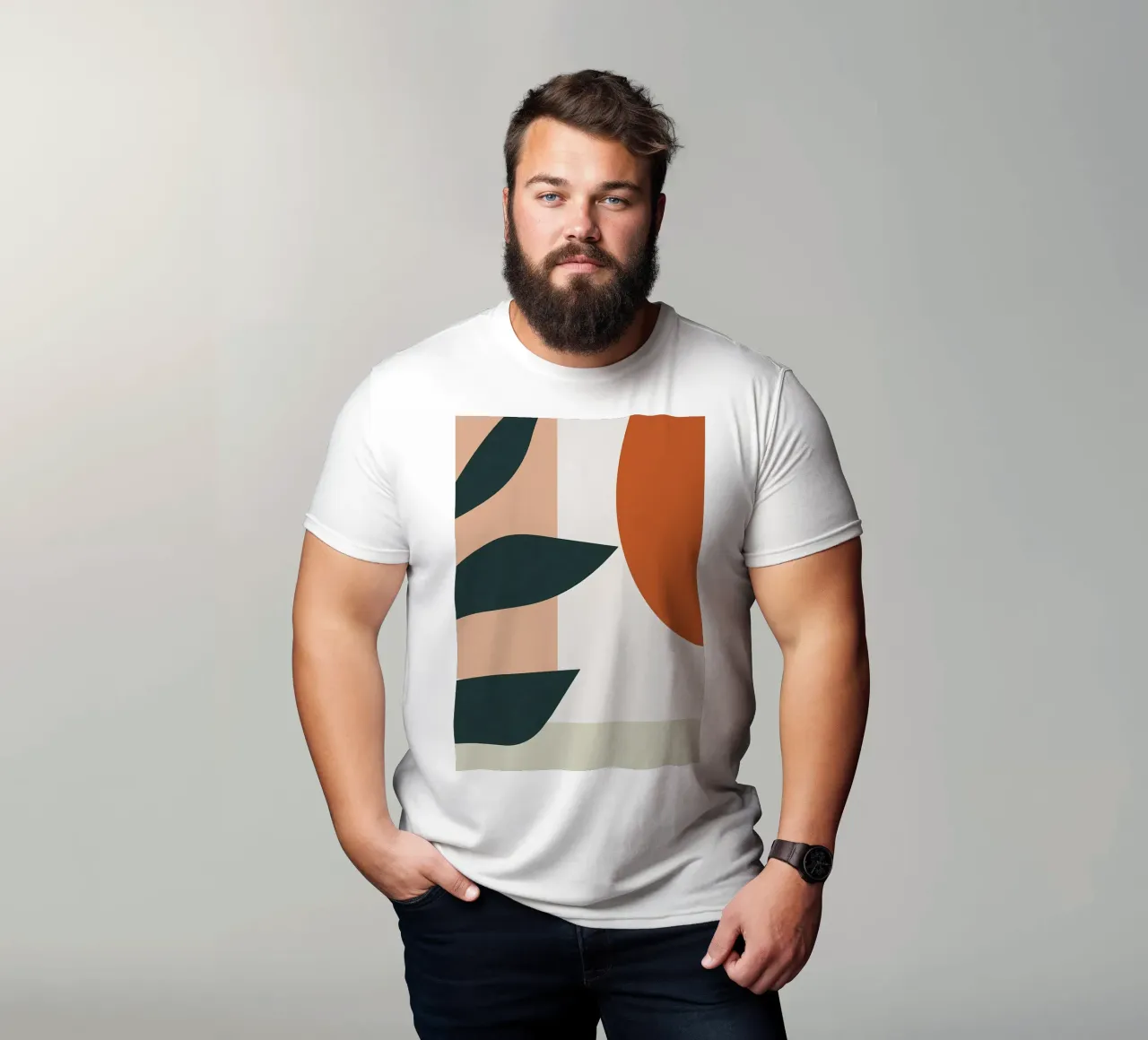 half flower t-shirt by Rebecca Clark Wyrick