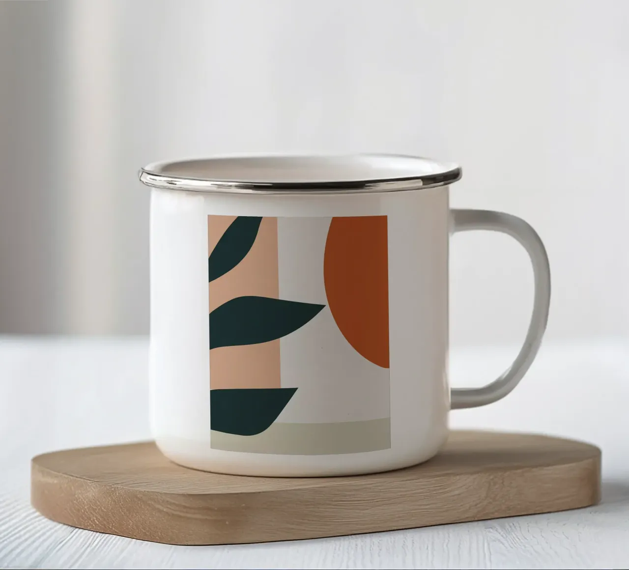 mezzo fiore tazza in smalto da Rebecca Clark Wyrick