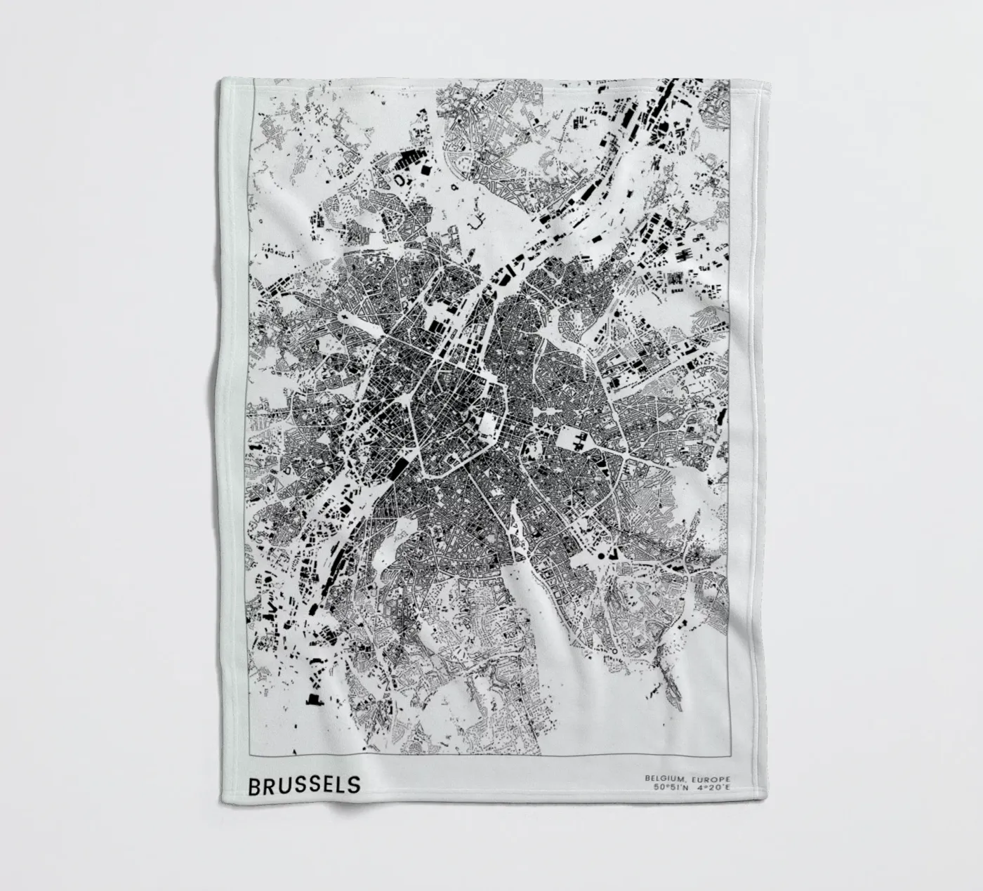 Brussels Fleecedecke von The Cartography Collection