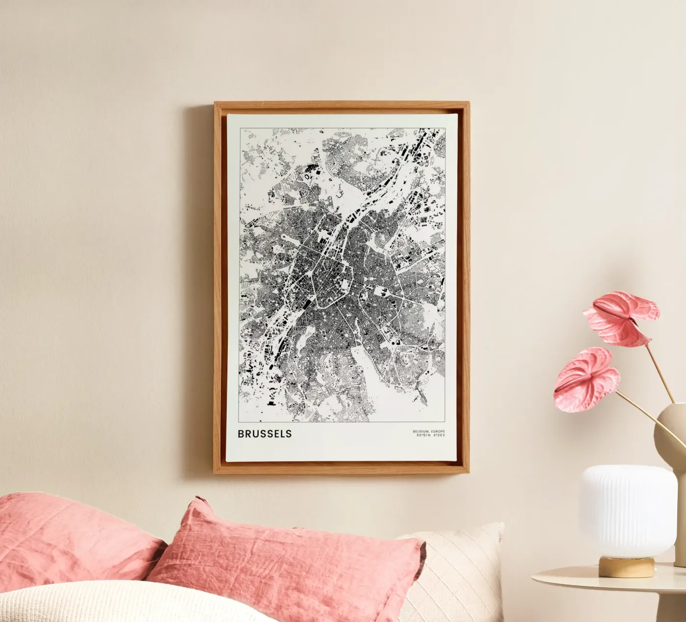 Brussels tela da The Cartography Collection