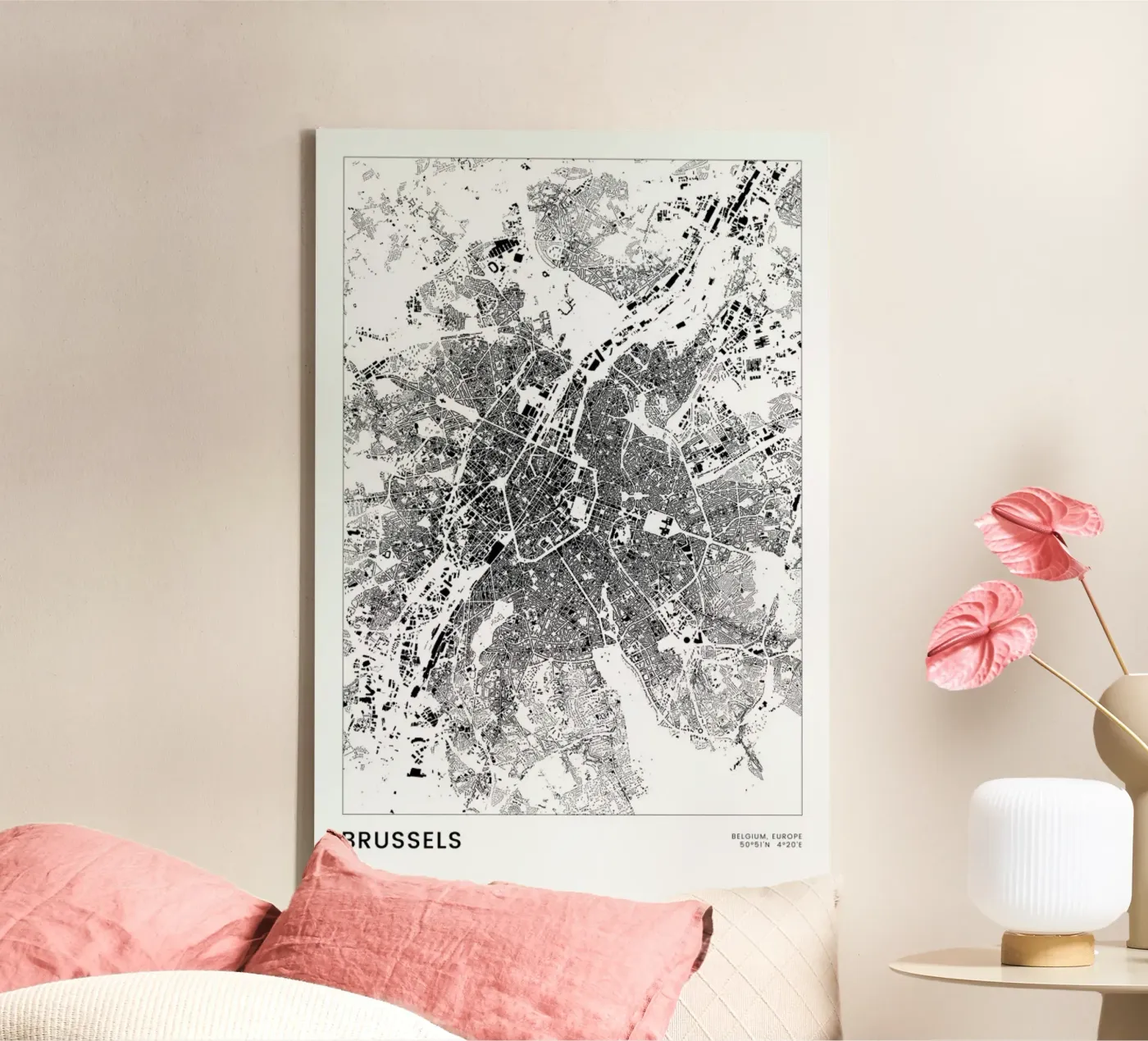 Brussels tela da The Cartography Collection