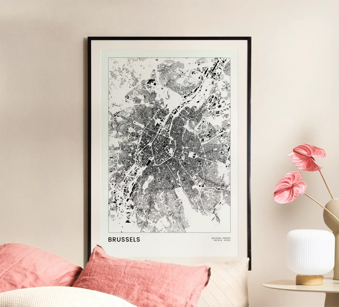 Brussels poster de The Cartography Collection