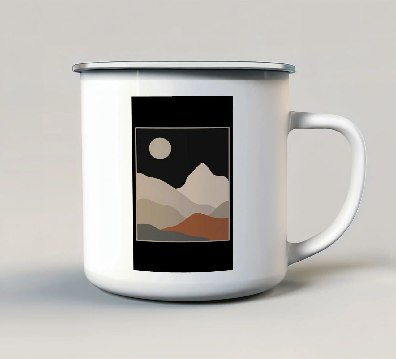 Vintage Line Art Retro tazza in smalto da James M Coyle