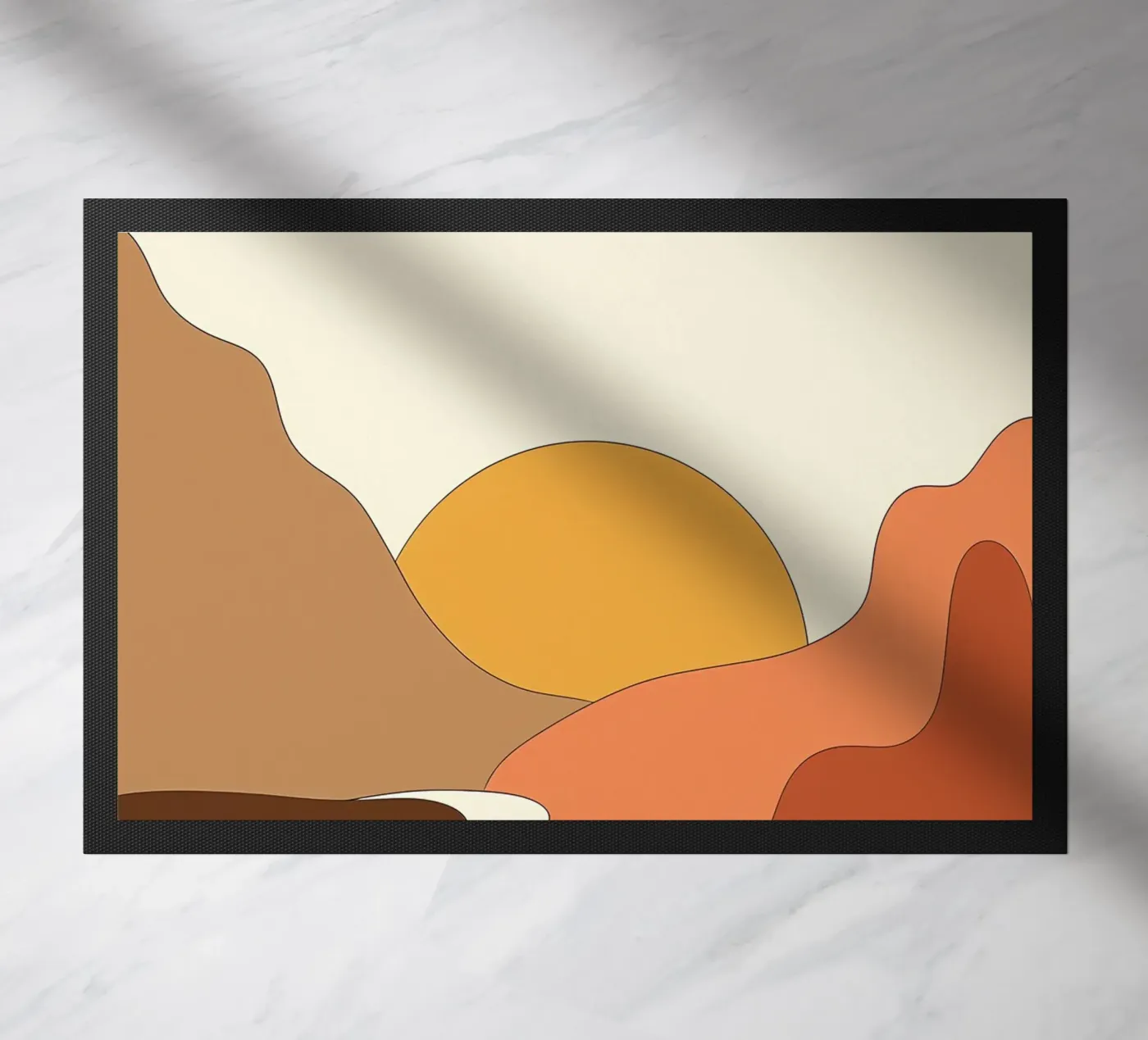 Minimal Landscape doormat by James M Coyle