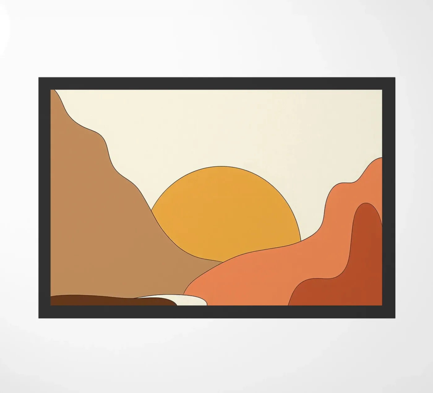 Minimal Landscape doormat by James M Coyle