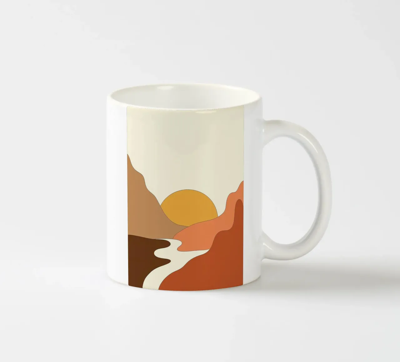 Paesaggio minimale tazza in ceramica da James M Coyle