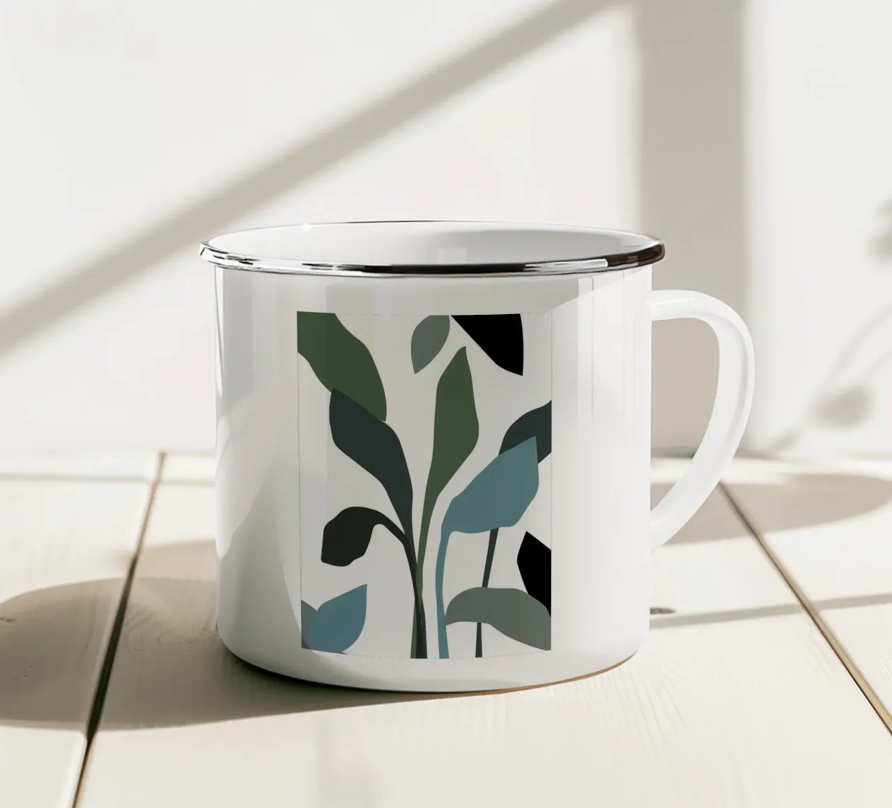 foglia d'estate tazza in smalto da Rebecca Clark Wyrick