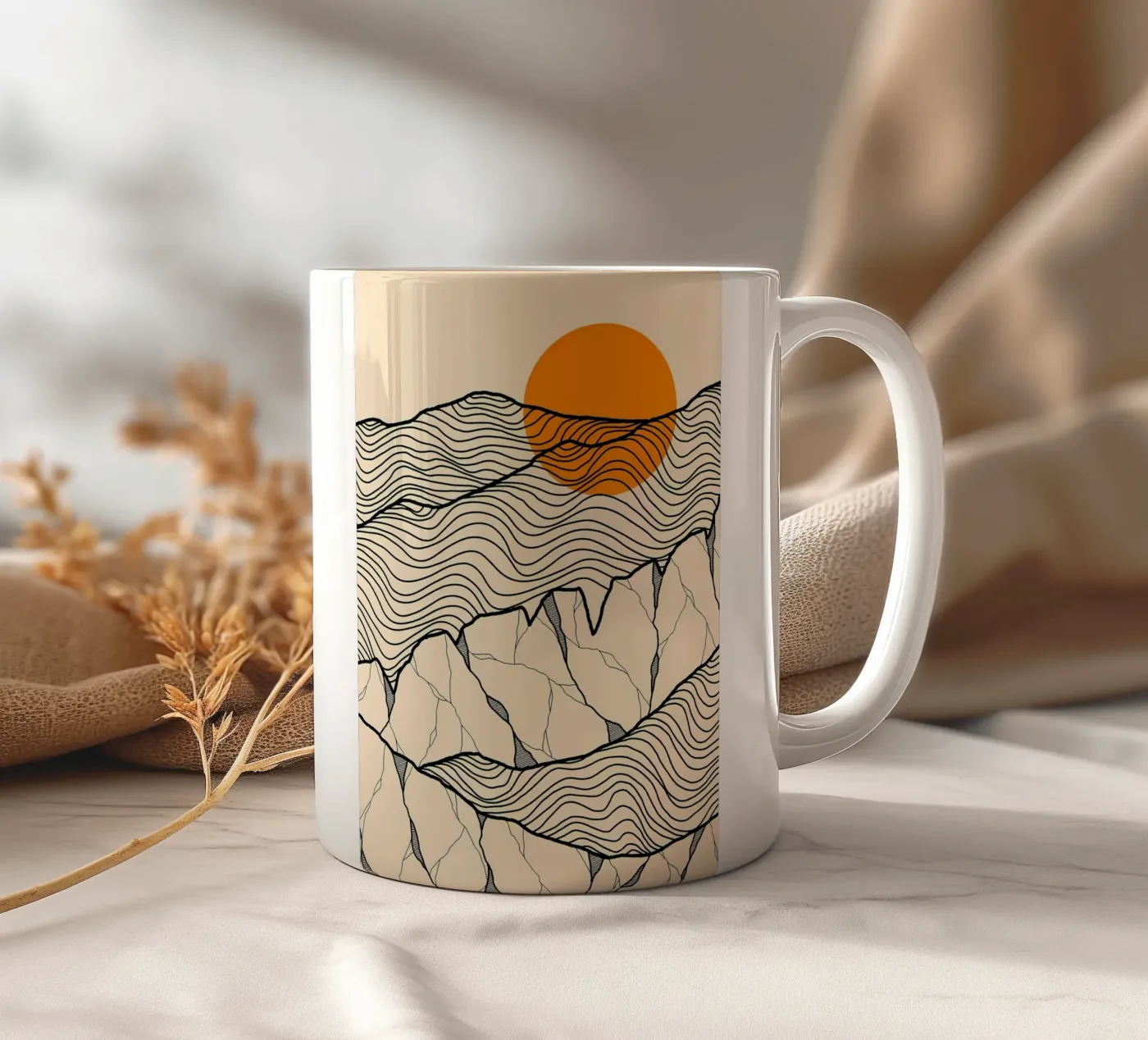 Forest Shape ceramic mug by James M Coyle