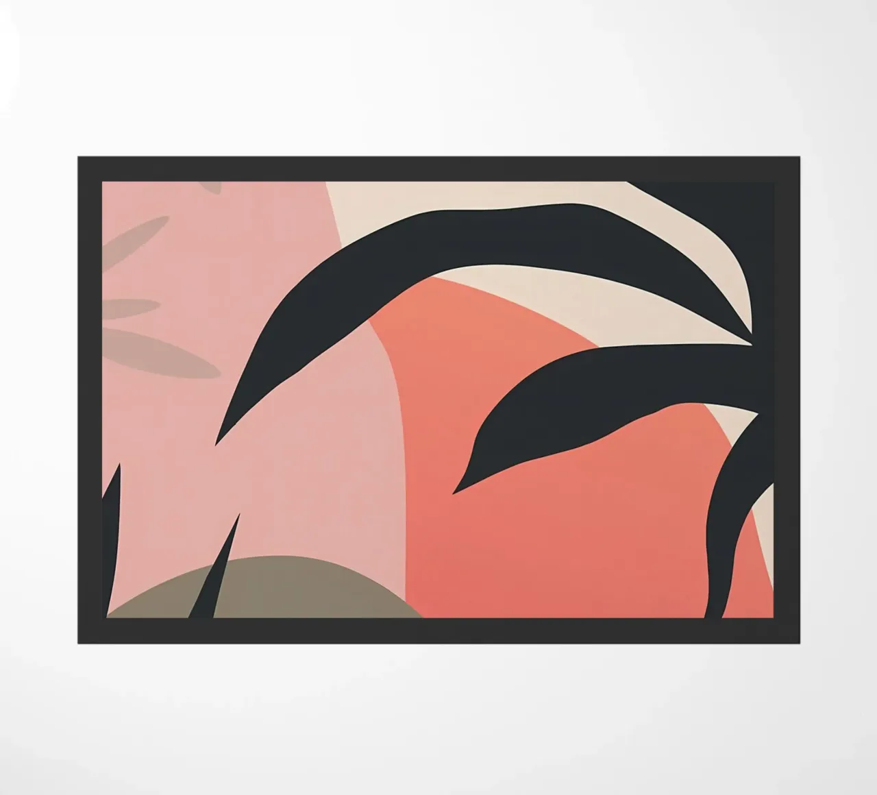 Foglie tropicali minimaliste zerbino da Rebecca Clark Wyrick