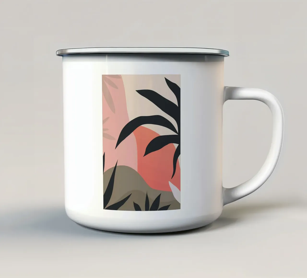 Foglie tropicali minimaliste tazza in smalto da Rebecca Clark Wyrick