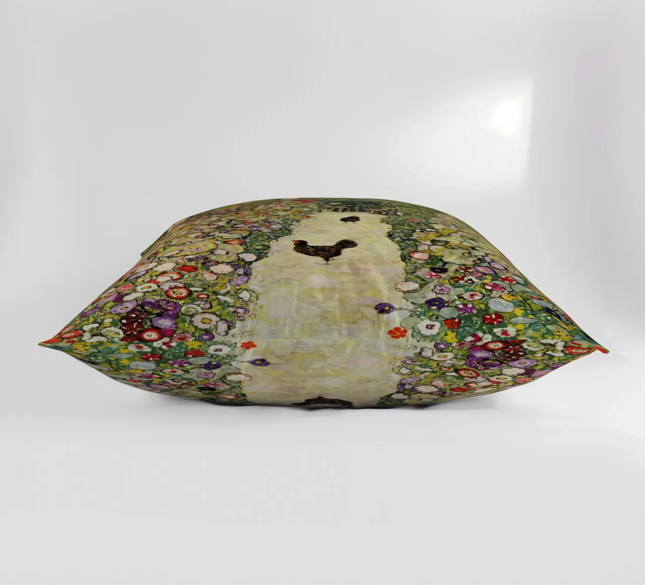 Klimt - Garden Path with Hens cuscino da ARTOTHEK