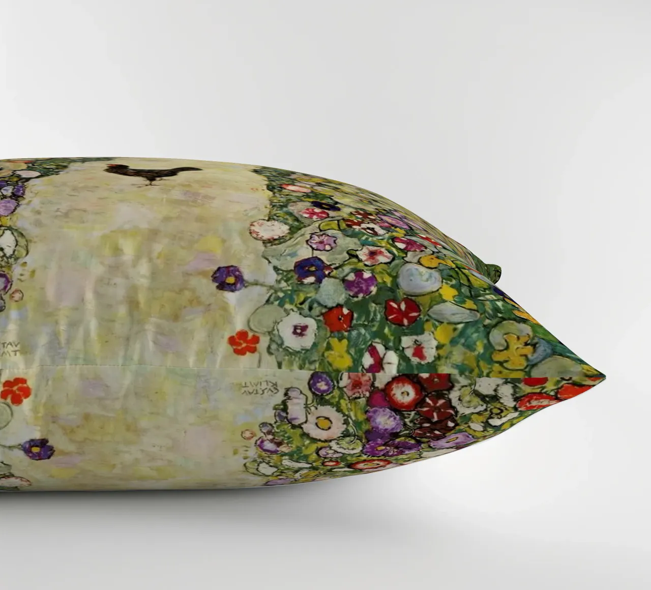 Klimt - Garden Path with Hens cuscino da ARTOTHEK