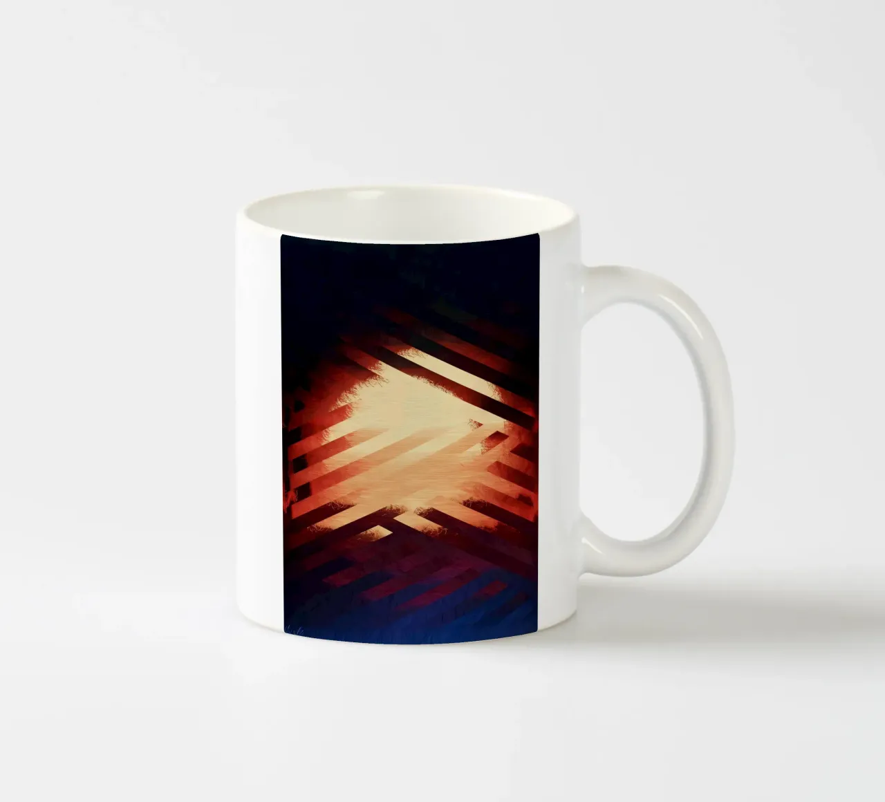 Tramonto astratto 05 tazza in ceramica da James M Coyle