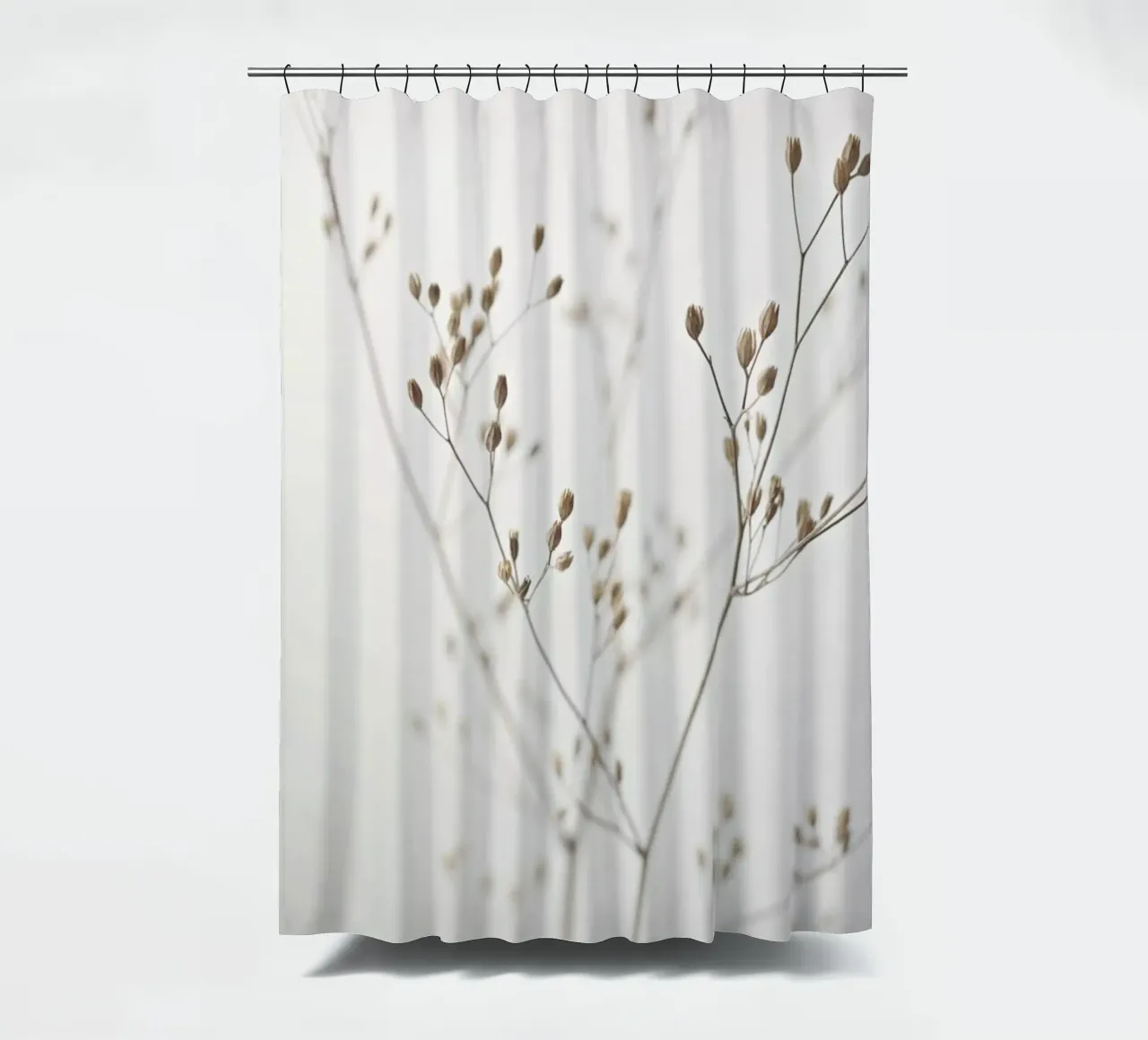 Wild Flower Natural Beige 1 rideau de douche de Monika Strigel