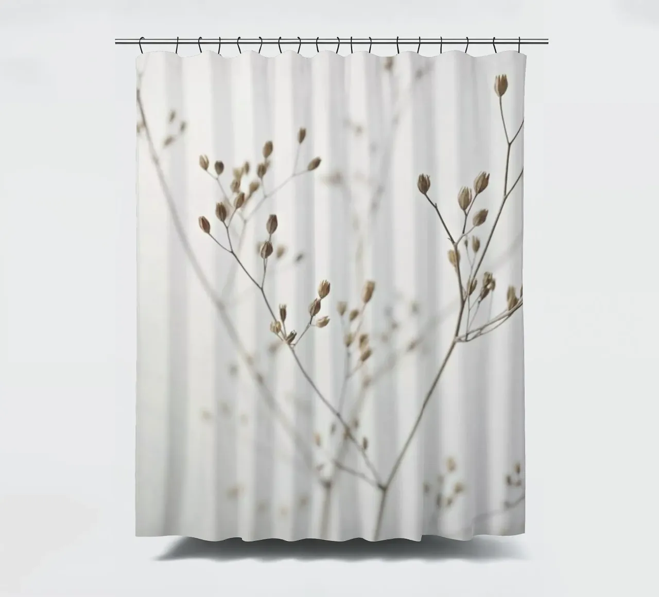 Wild Flower Natural Beige 1 rideau de douche de Monika Strigel