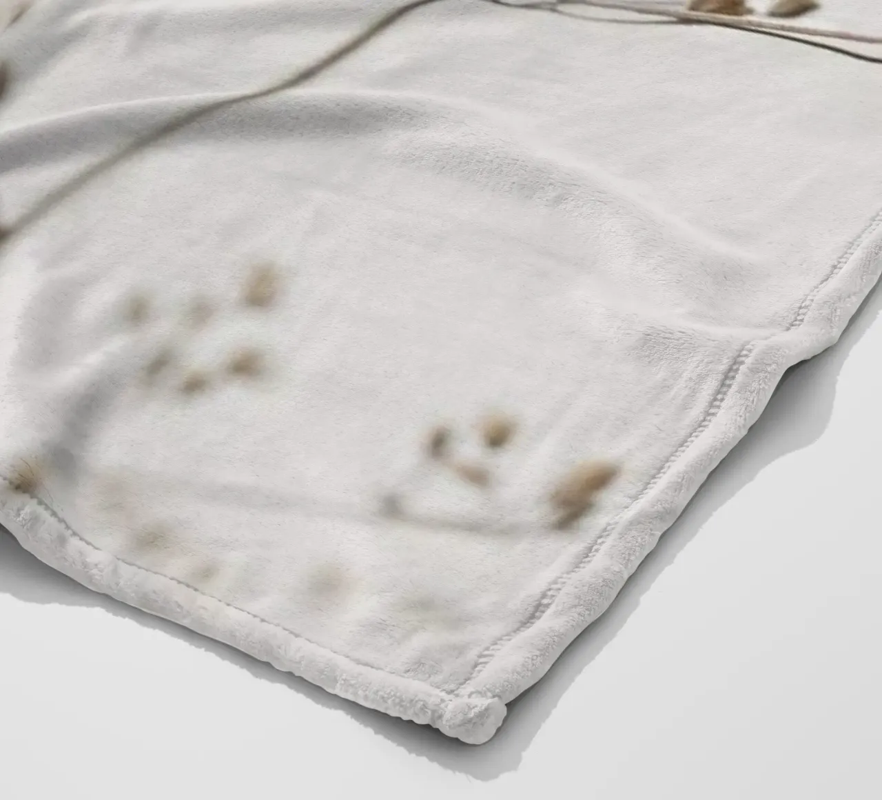 Wild Flower Natural Beige 1 plaid polaire de Monika Strigel