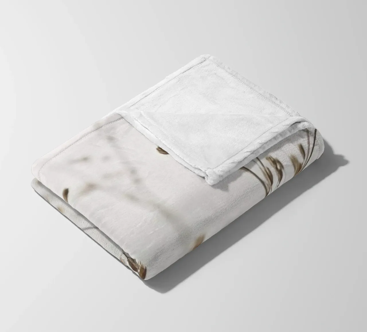 Wild Flower Natural Beige 1 plaid polaire de Monika Strigel