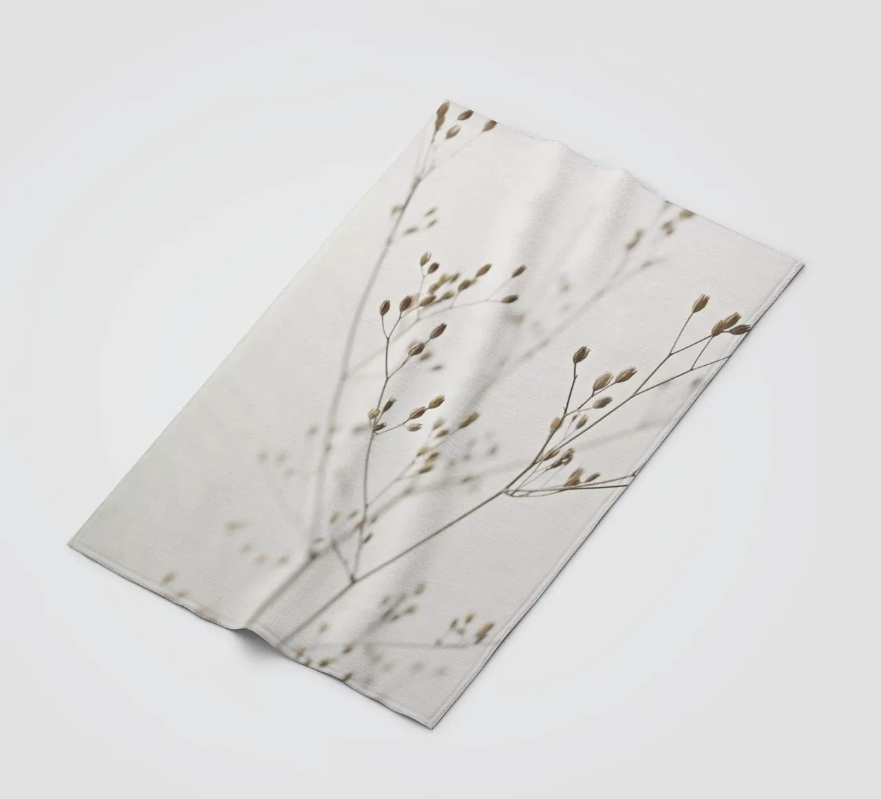 Wild Flower Natural Beige 1 plaid polaire de Monika Strigel